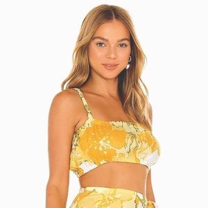 Nwt 🌷 FAITHFULL THE BRAND Summer Floral Print Tube Top 🌷Size Medium